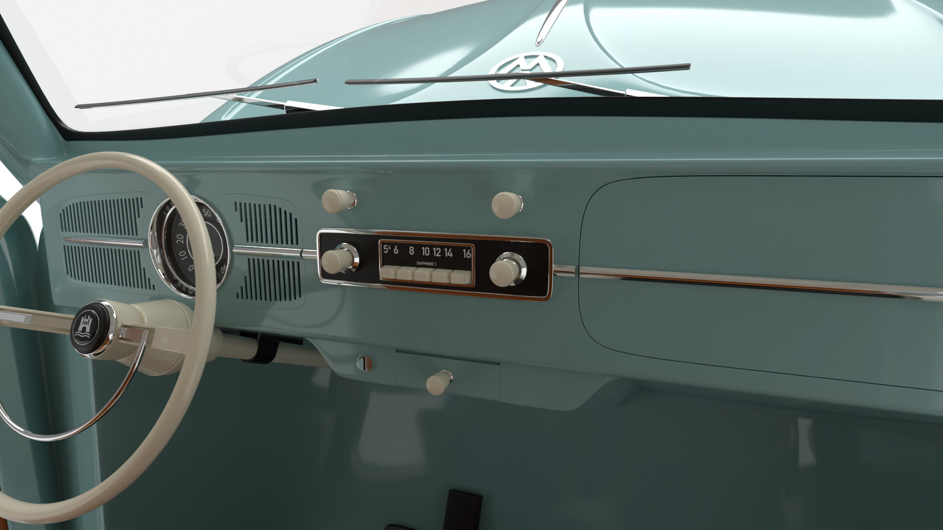 Volkswagen Beetle Type 1 1200 1965 HQ 3d model 3D model_25