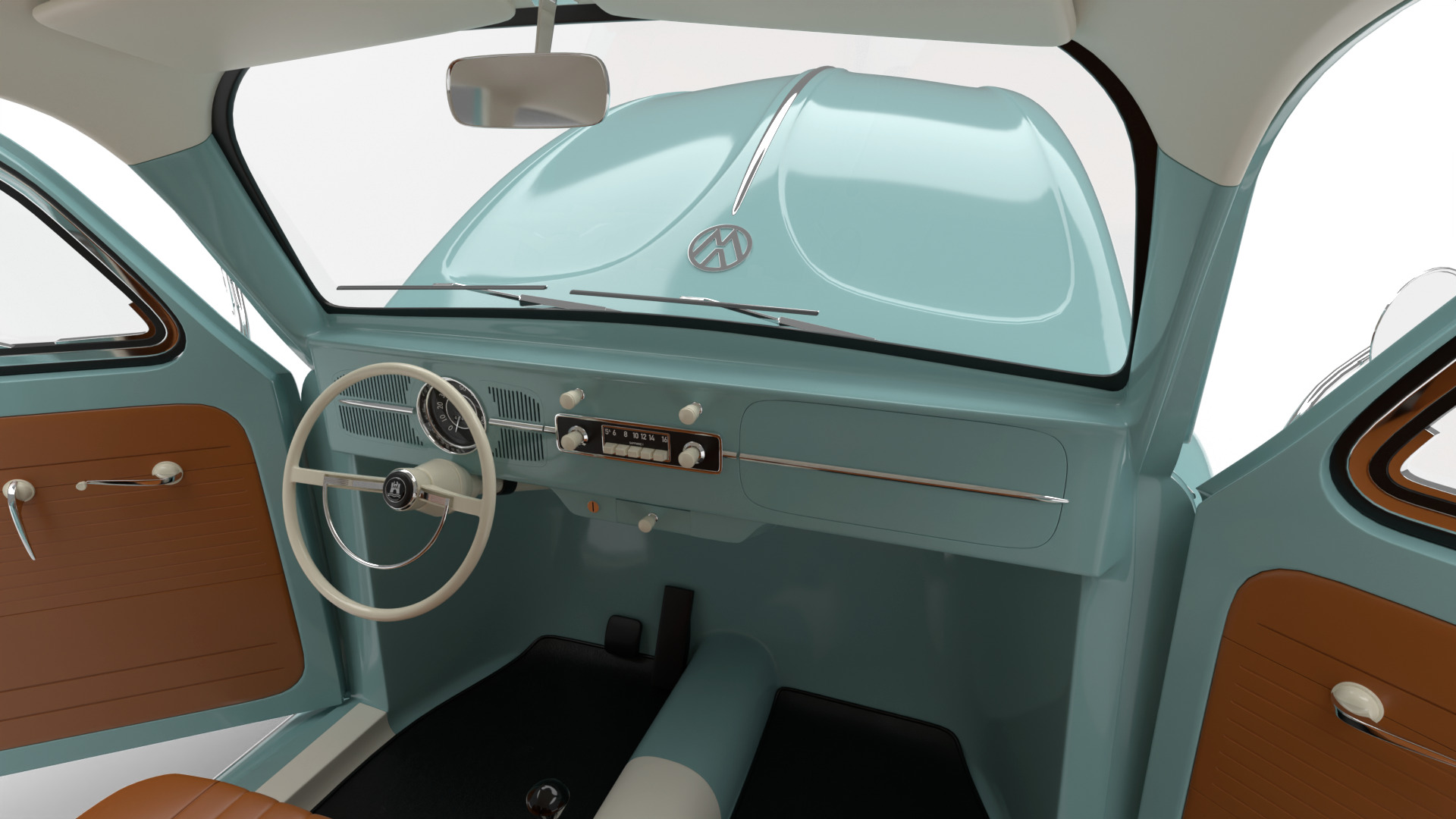 Volkswagen Beetle Type 1 1200 1965 HQ 3d model 3D model_23