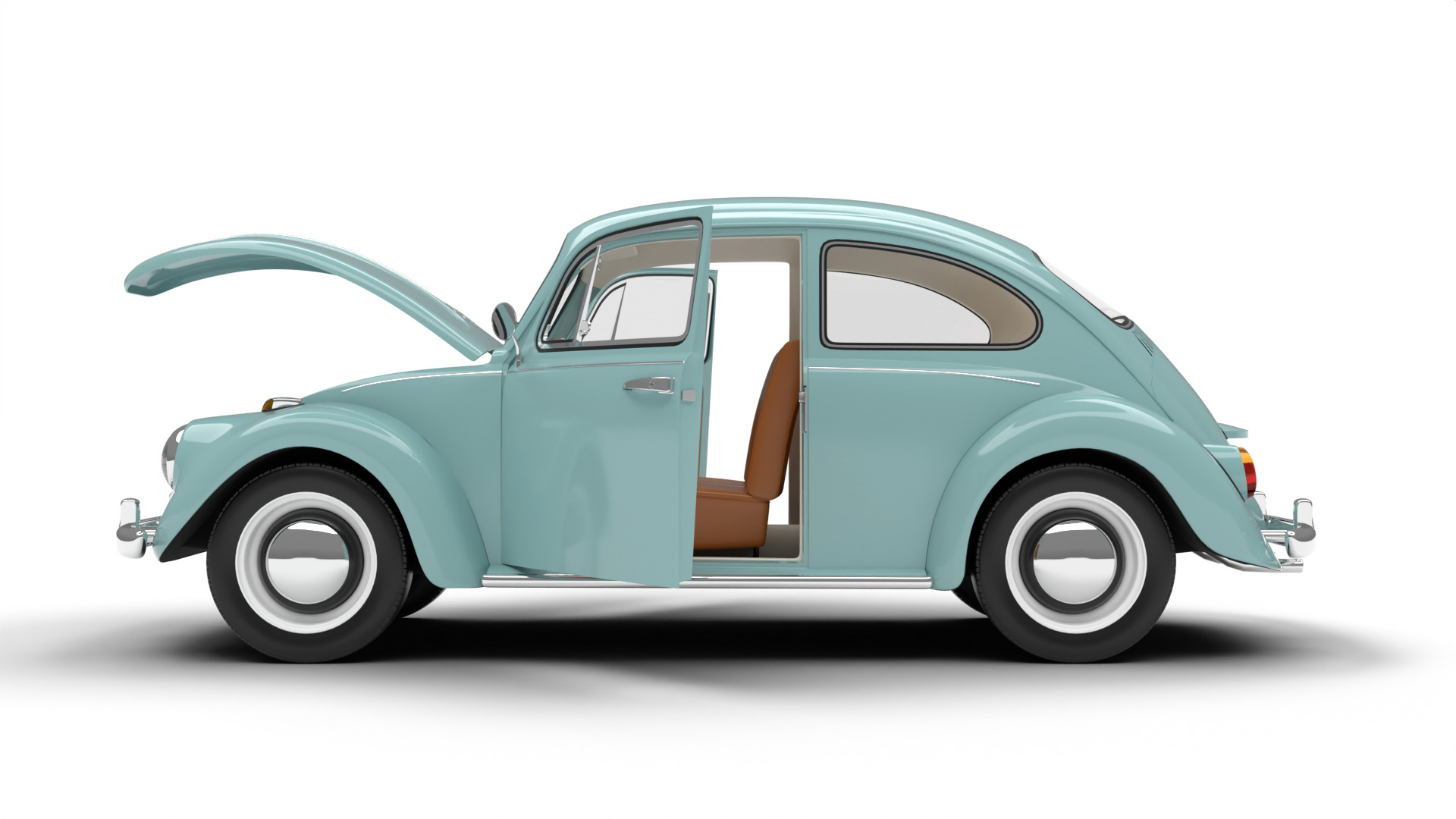 Volkswagen Beetle Type 1 1200 1965 HQ 3d model 3D model_12