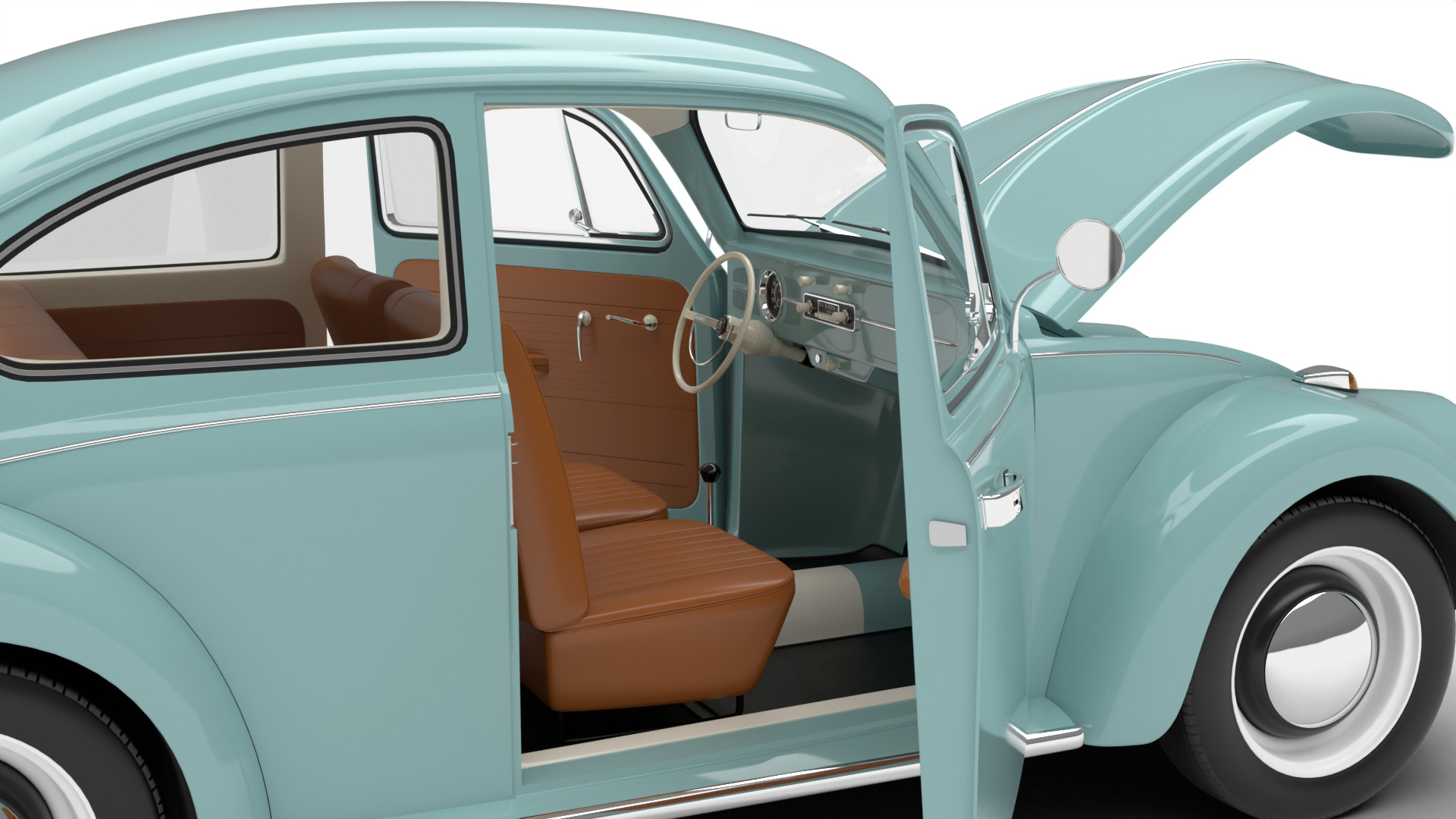 Volkswagen Beetle Type 1 1200 1965 HQ 3d model 3D model_9