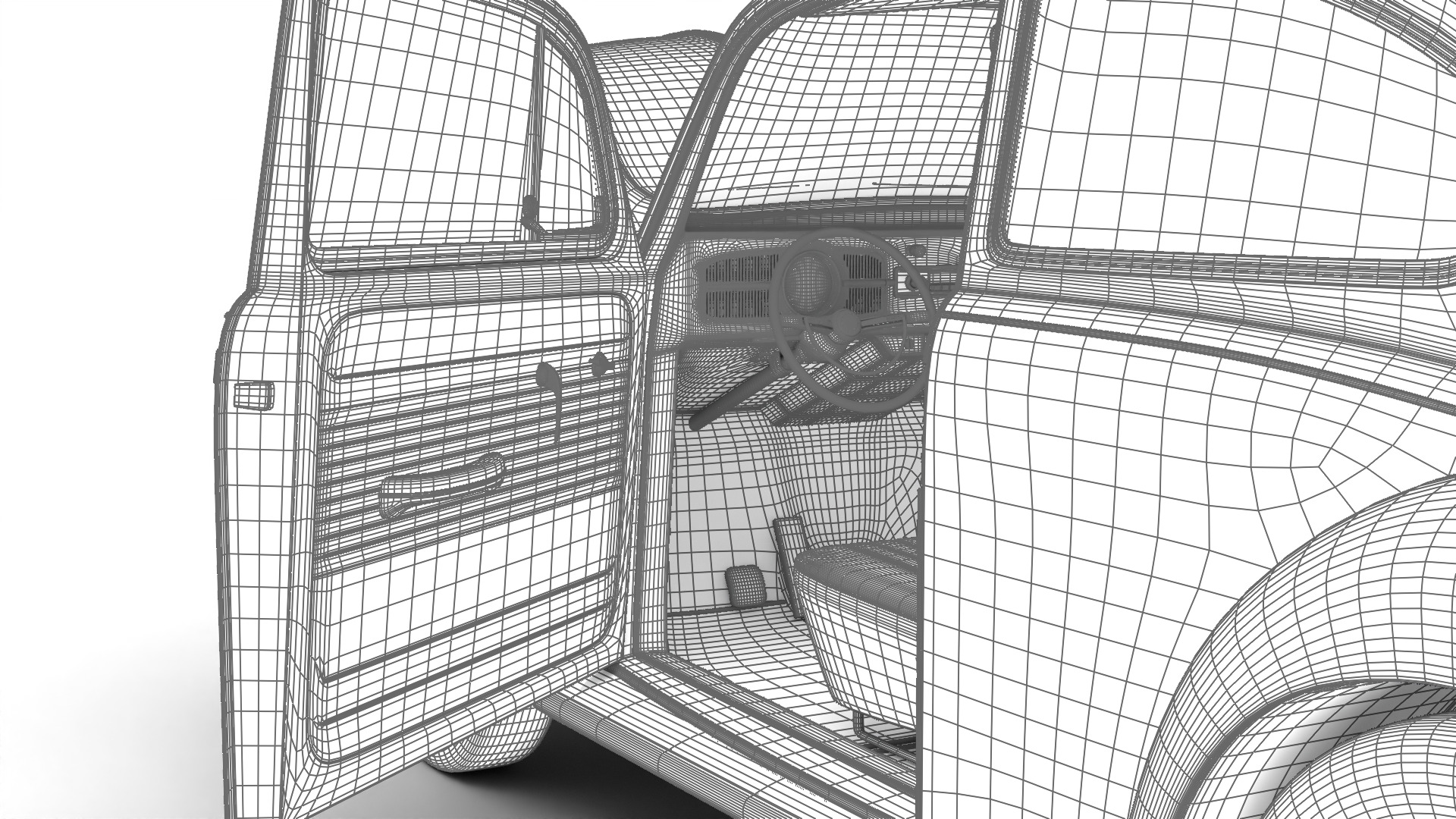 Volkswagen Beetle Type 1 1200 1965 HQ 3d model 3D model_42