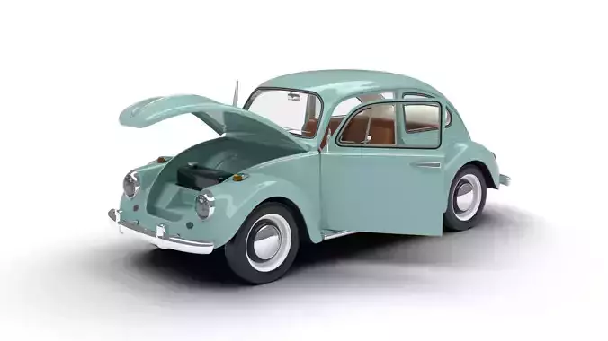 Volkswagen Beetle Type 1 1200 1965 HQ 3d model