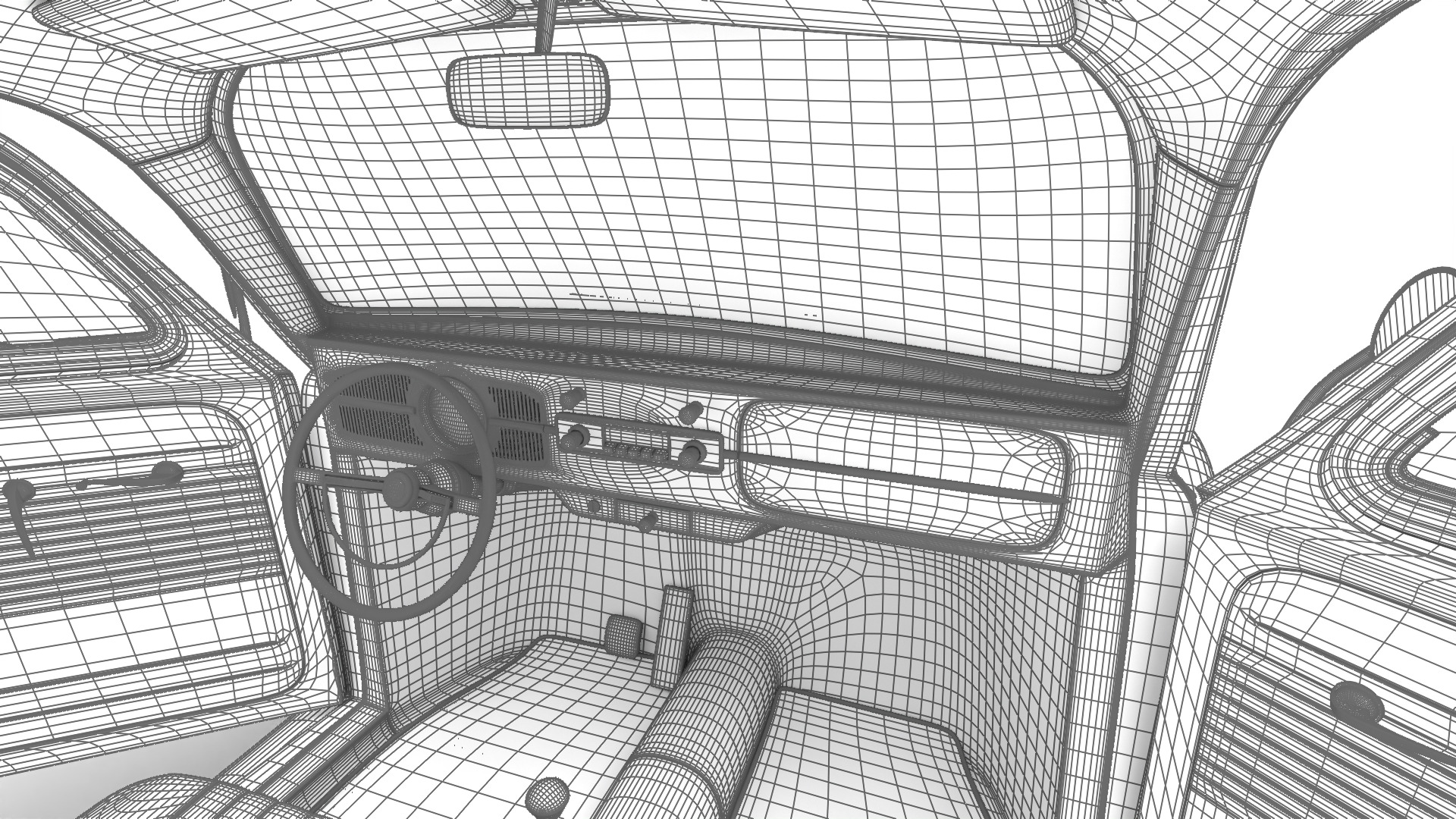 Volkswagen Beetle Type 1 1200 1965 HQ 3d model 3D model_48