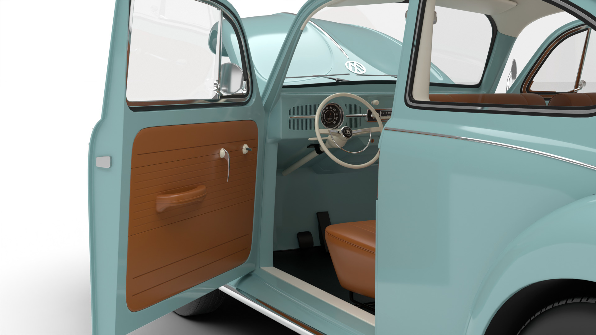 Volkswagen Beetle Type 1 1200 1965 HQ 3d model 3D model_17