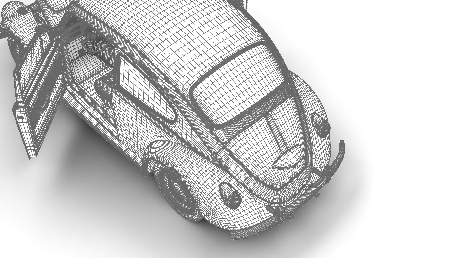 Volkswagen Beetle Type 1 1200 1965 HQ 3d model 3D model_36