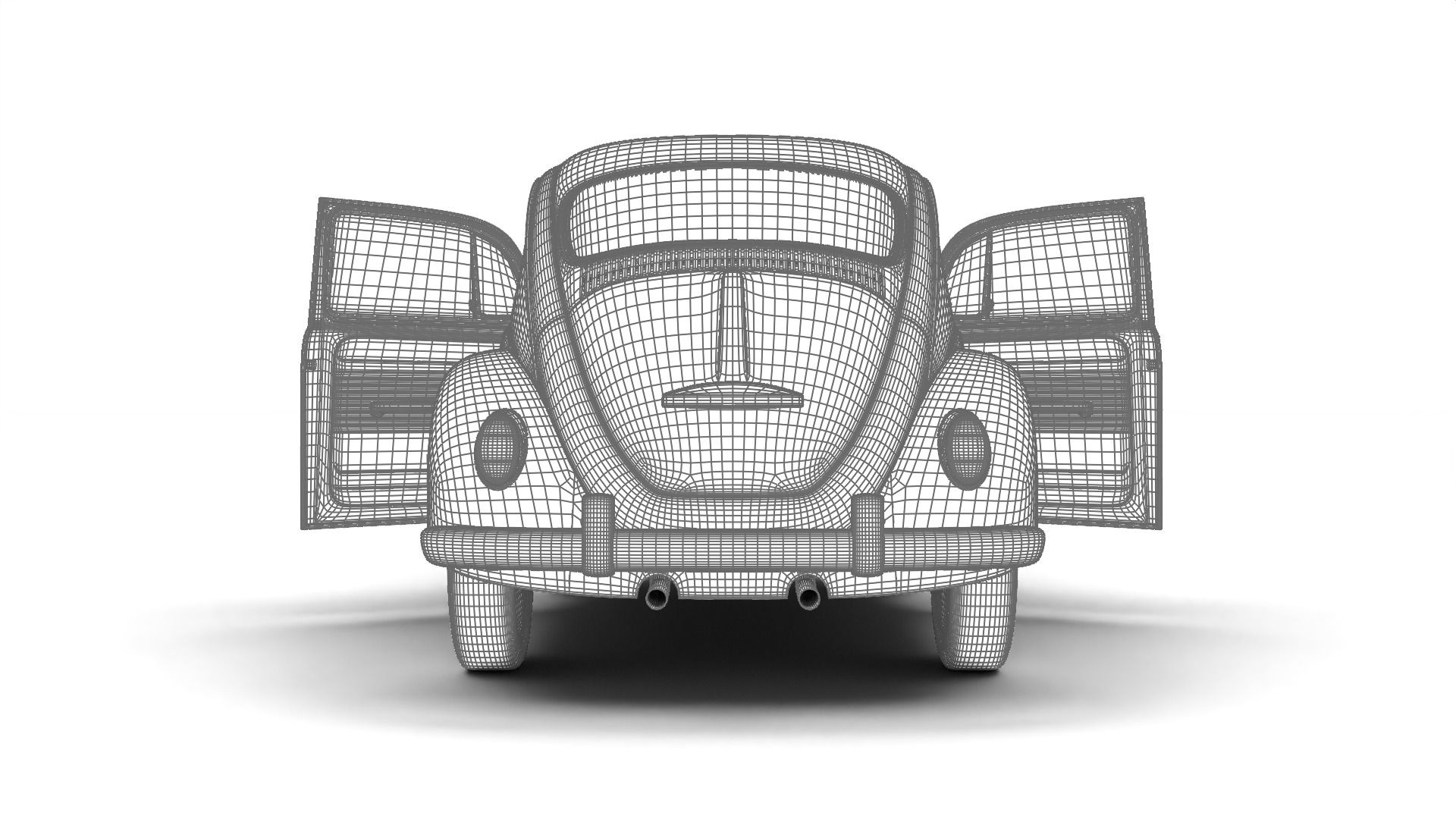 Volkswagen Beetle Type 1 1200 1965 HQ 3d model 3D model_38