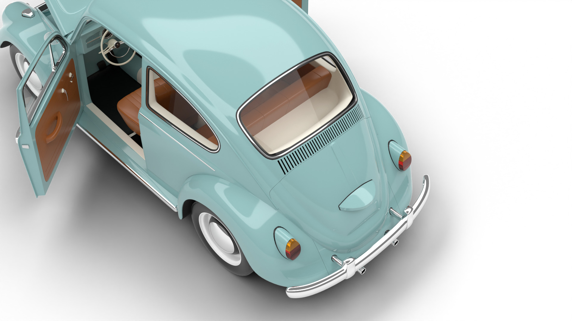 Volkswagen Beetle Type 1 1200 1965 HQ 3d model 3D model_11