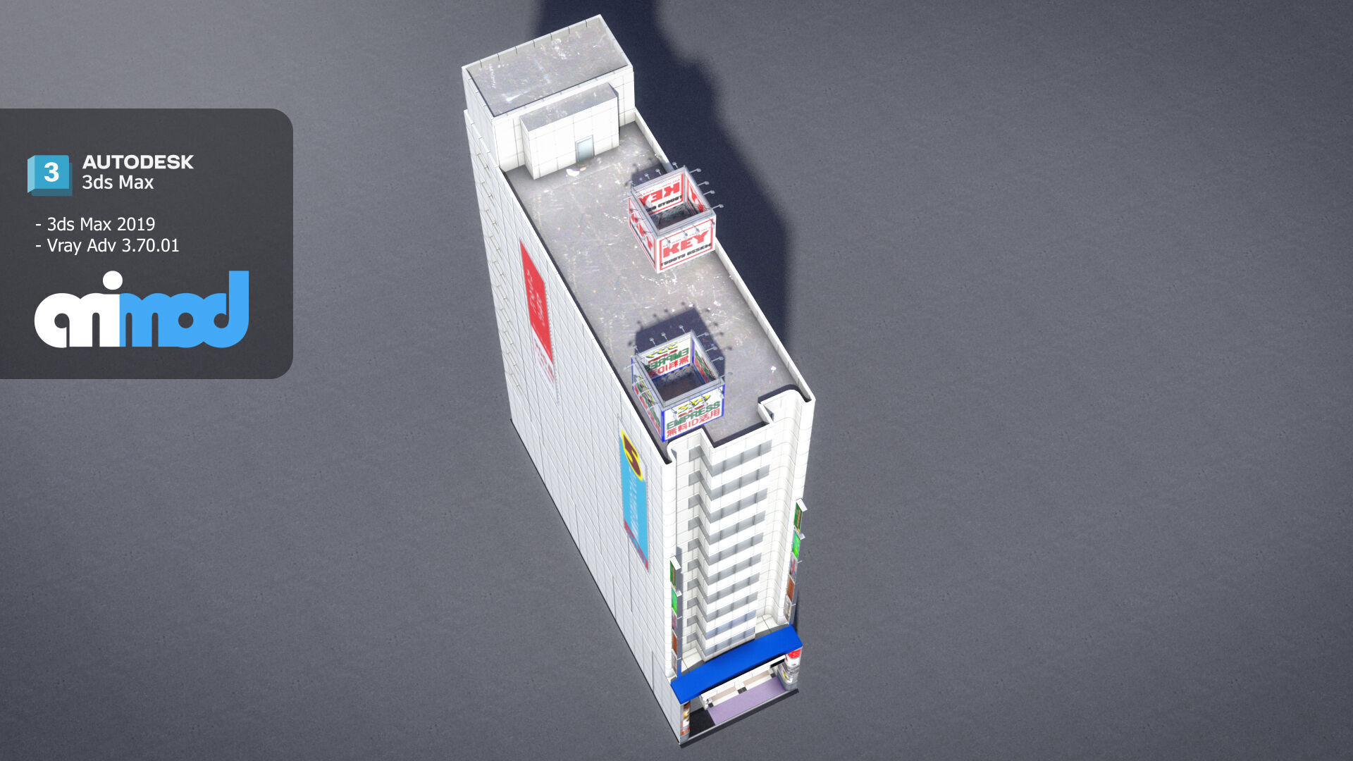 Japanese Building 0013 3D model_4