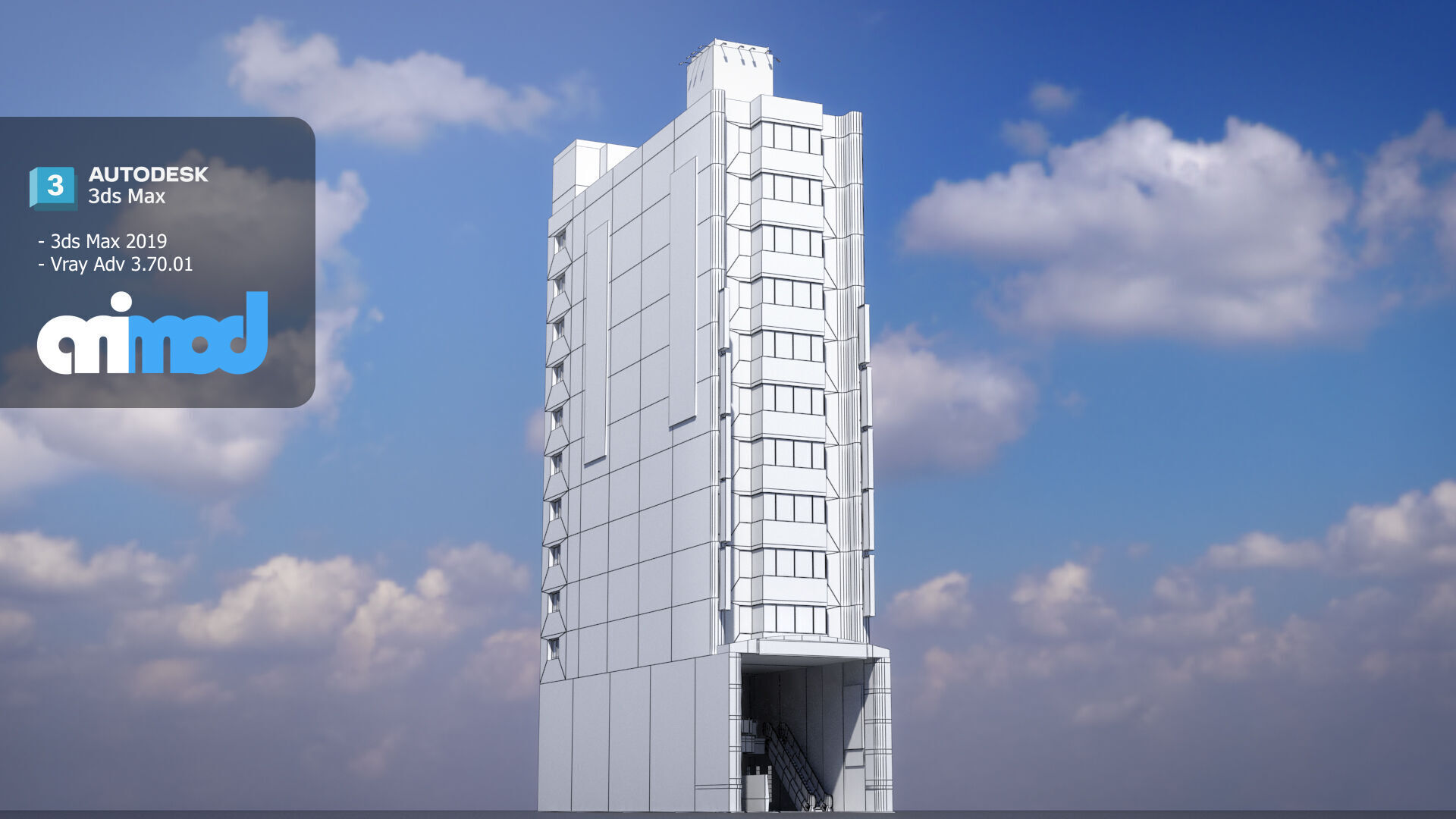 Japanese Building 0013 3D model_5