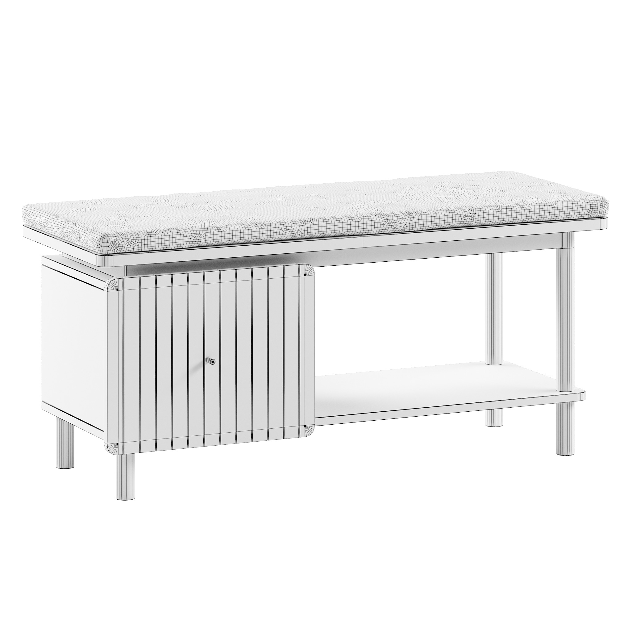 Hallway benches set 4 3D model_4