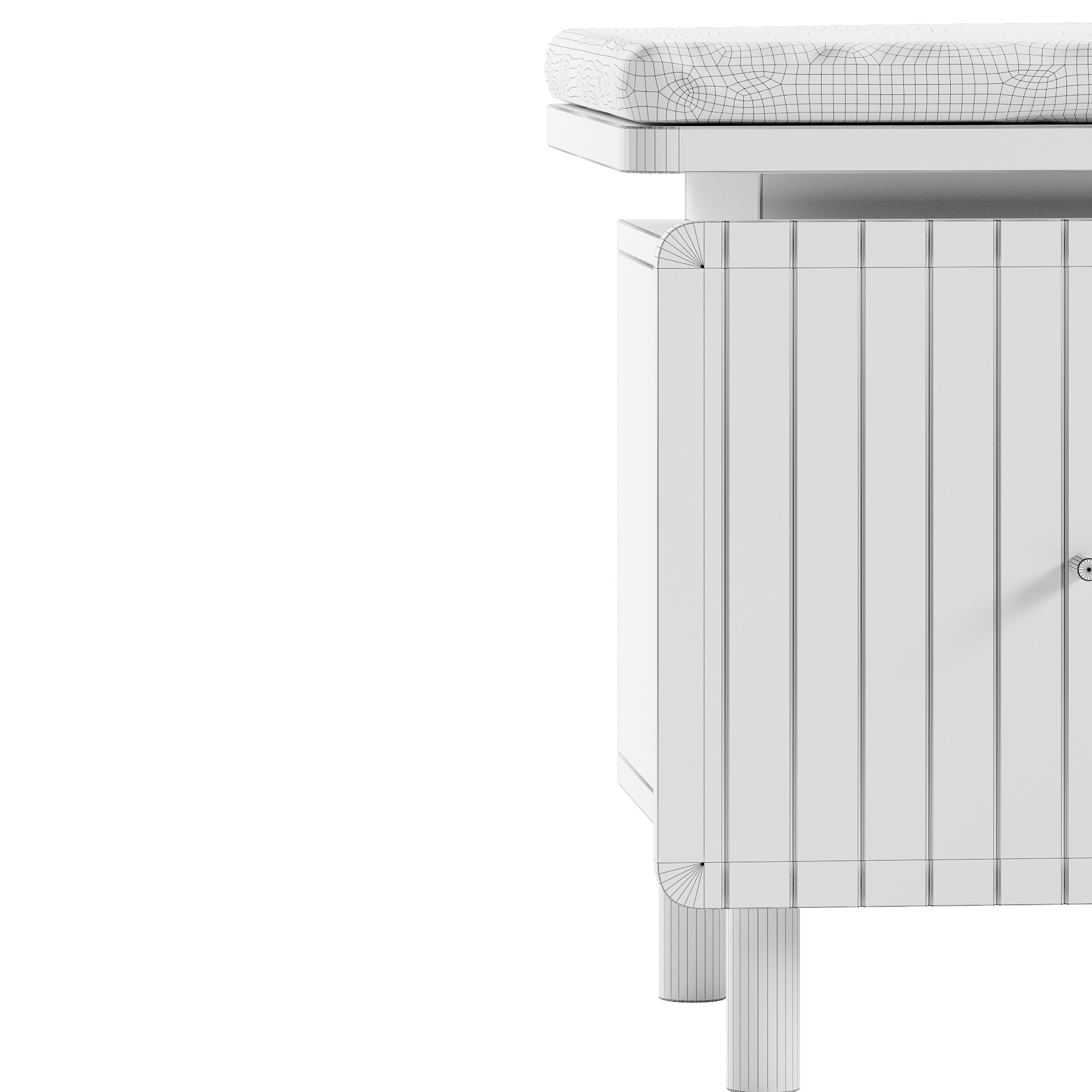 Hallway benches set 4 3D model_13