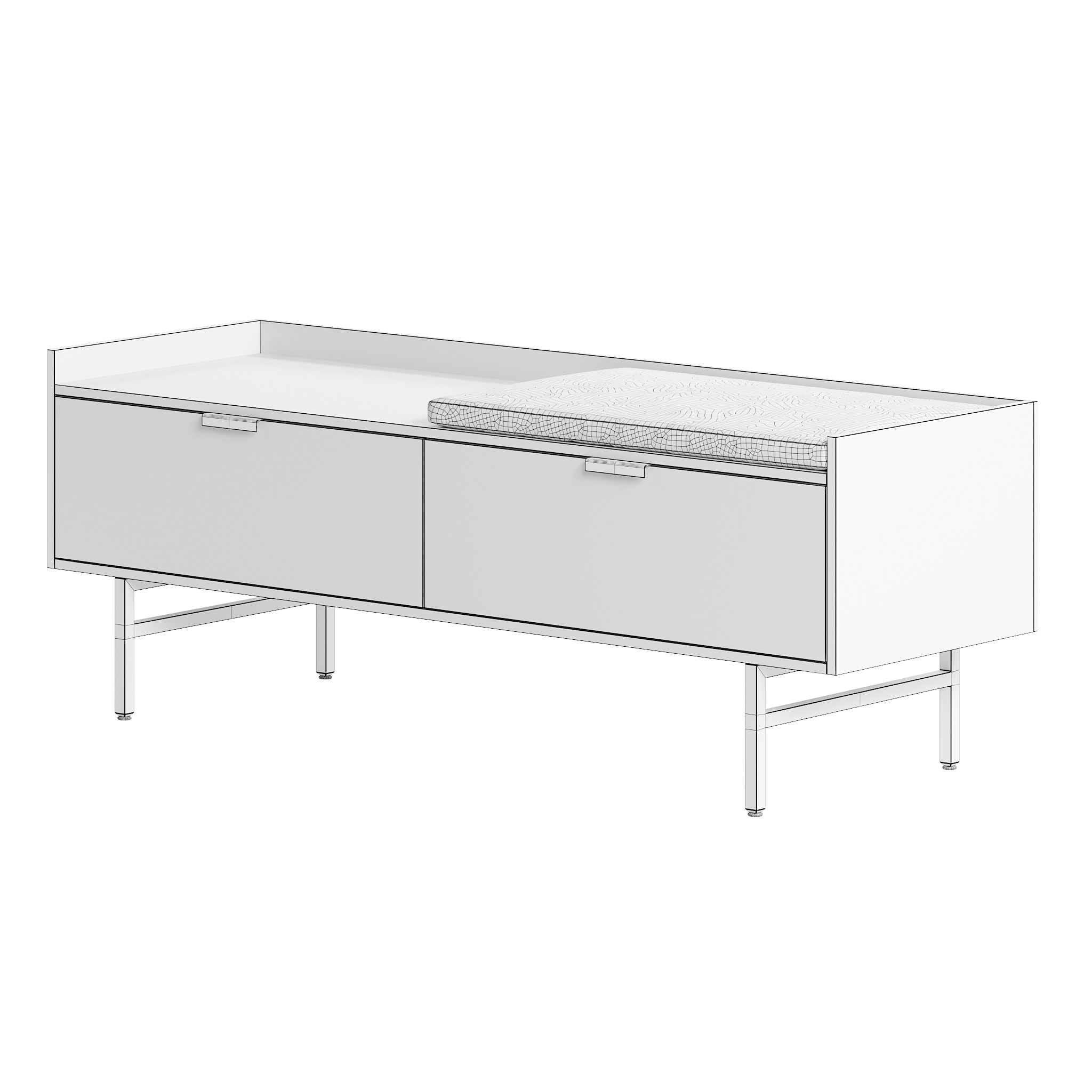 Hallway benches set 4 3D model_11