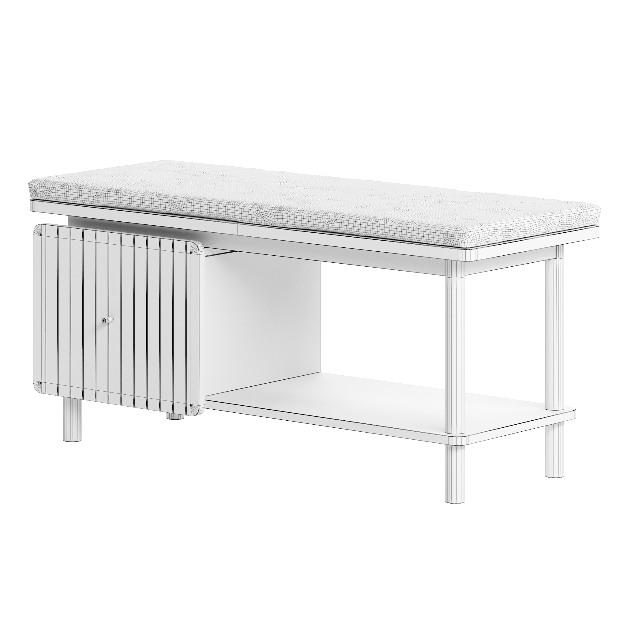 Hallway benches set 4 3D model_9