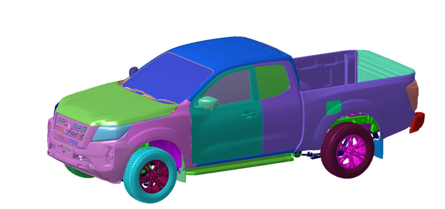 Nissan Navara 7AT 2021 Vehicle 3d scan model STL Format 3D model_1