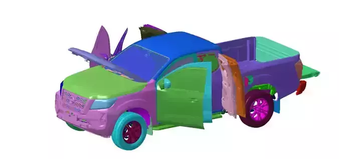 Nissan Navara 7AT 2021 Vehicle 3d scan model STL Format 3D model