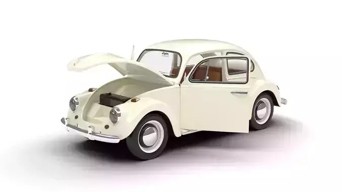 Volkswagen Beetle Type 1 1200 1965 HQ 3d model