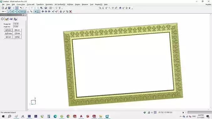 Classic mirror frame wood  interior luxurious 3D model 3D model