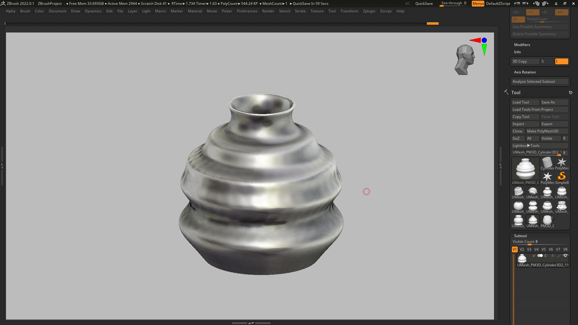 vase 3d print 676 3D print model_3