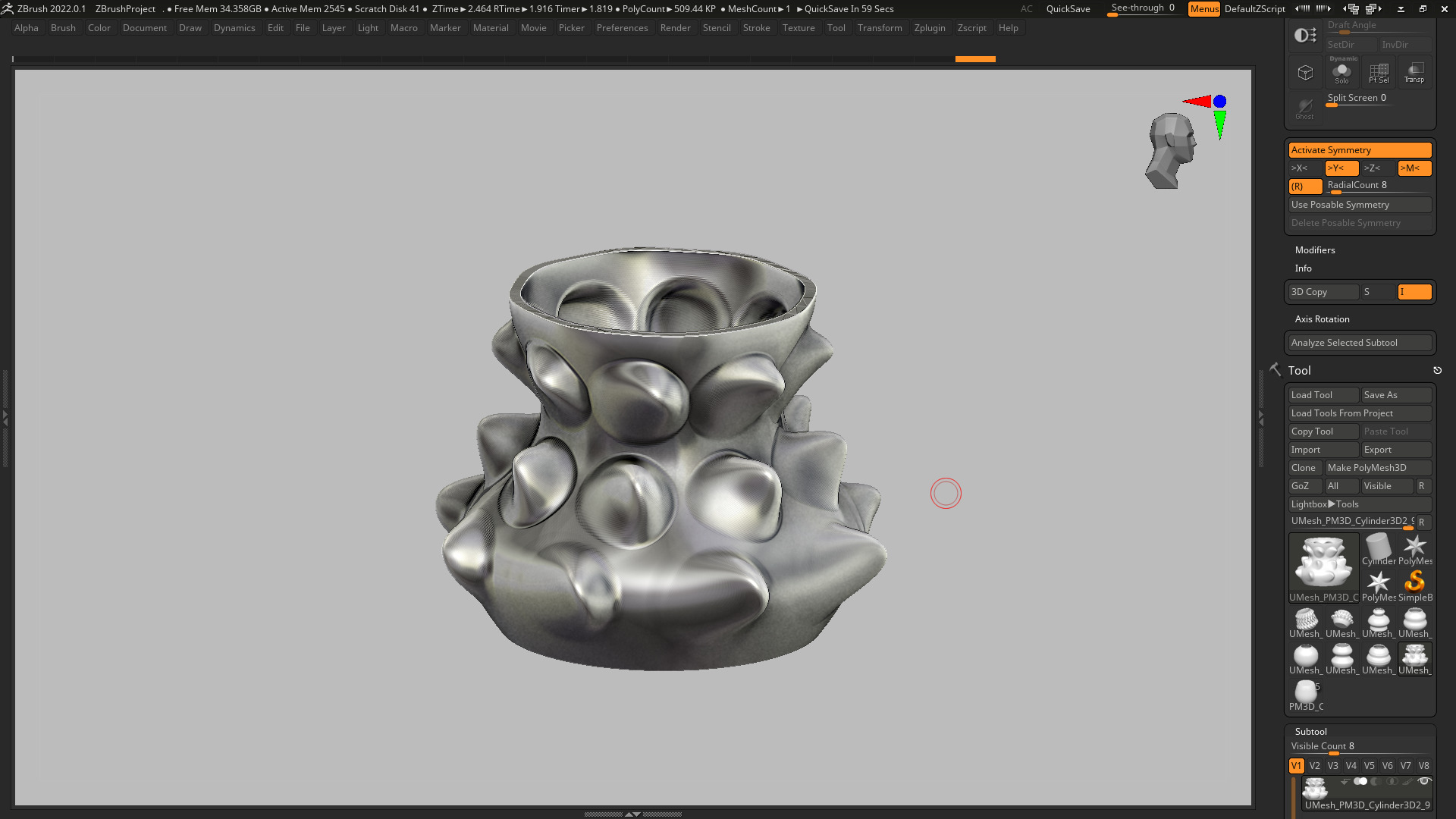 vase 3d print 674 3D print model_3