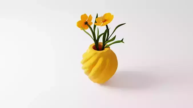 VEAS POT UNIQUE PLANT 3D print model