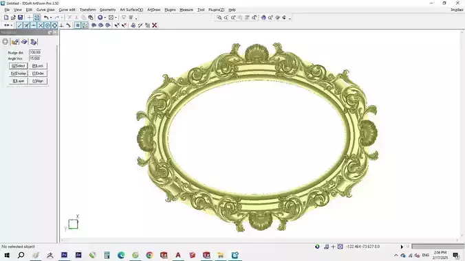 Classic mirror frame wood  interior luxurious 3D model 3D model