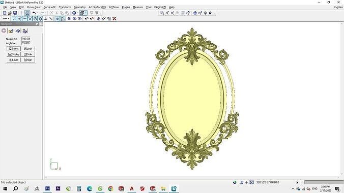 Classic mirror frame wood  interior luxurious 3D model 3D model 3D model