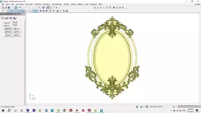 Classic mirror frame wood  interior luxurious 3D model 3D model