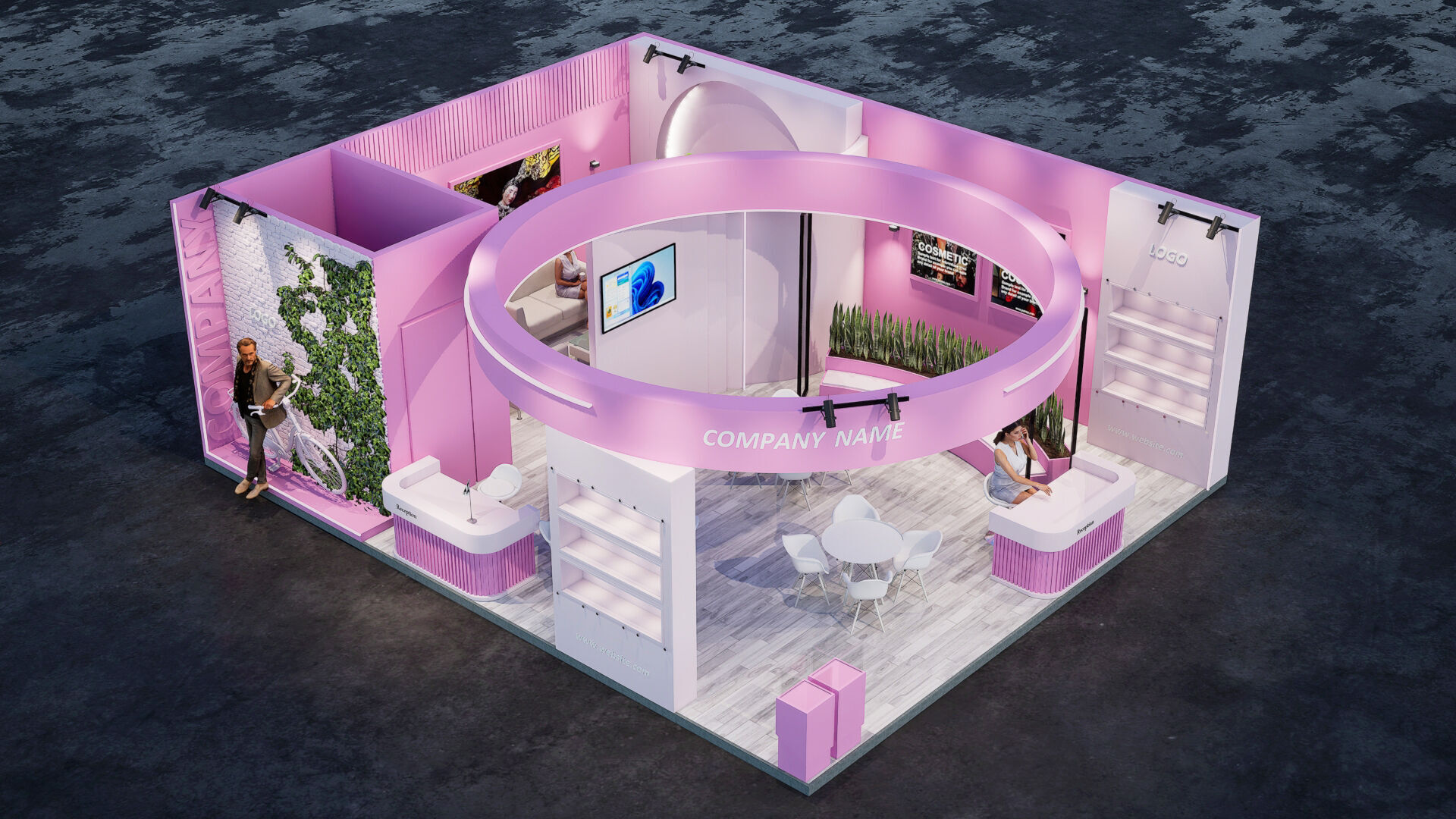 Exhibition stand 3D model_2