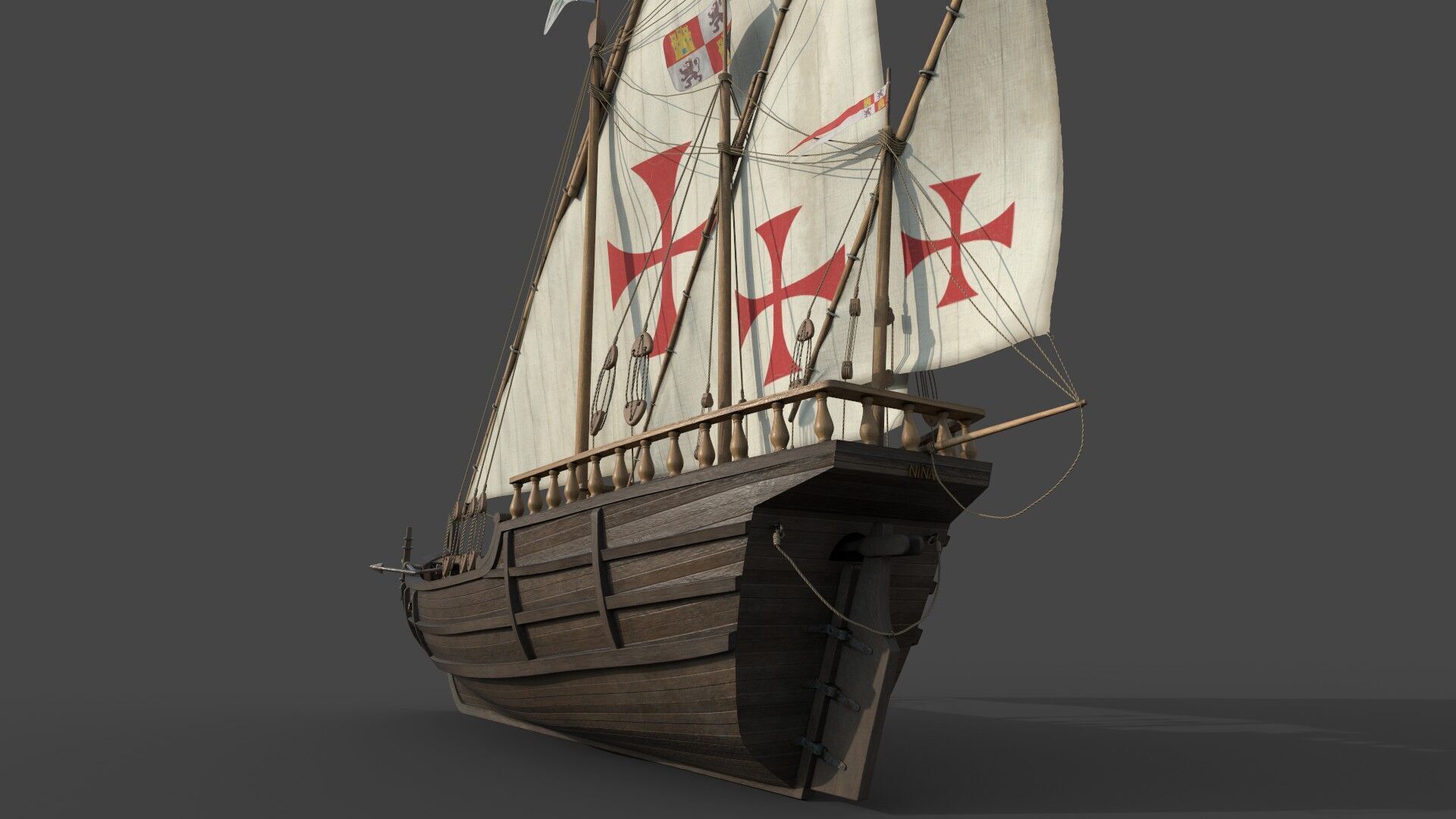 Nina Caravel 3D model_7