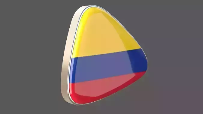 Colombia Flage Icon 3D model