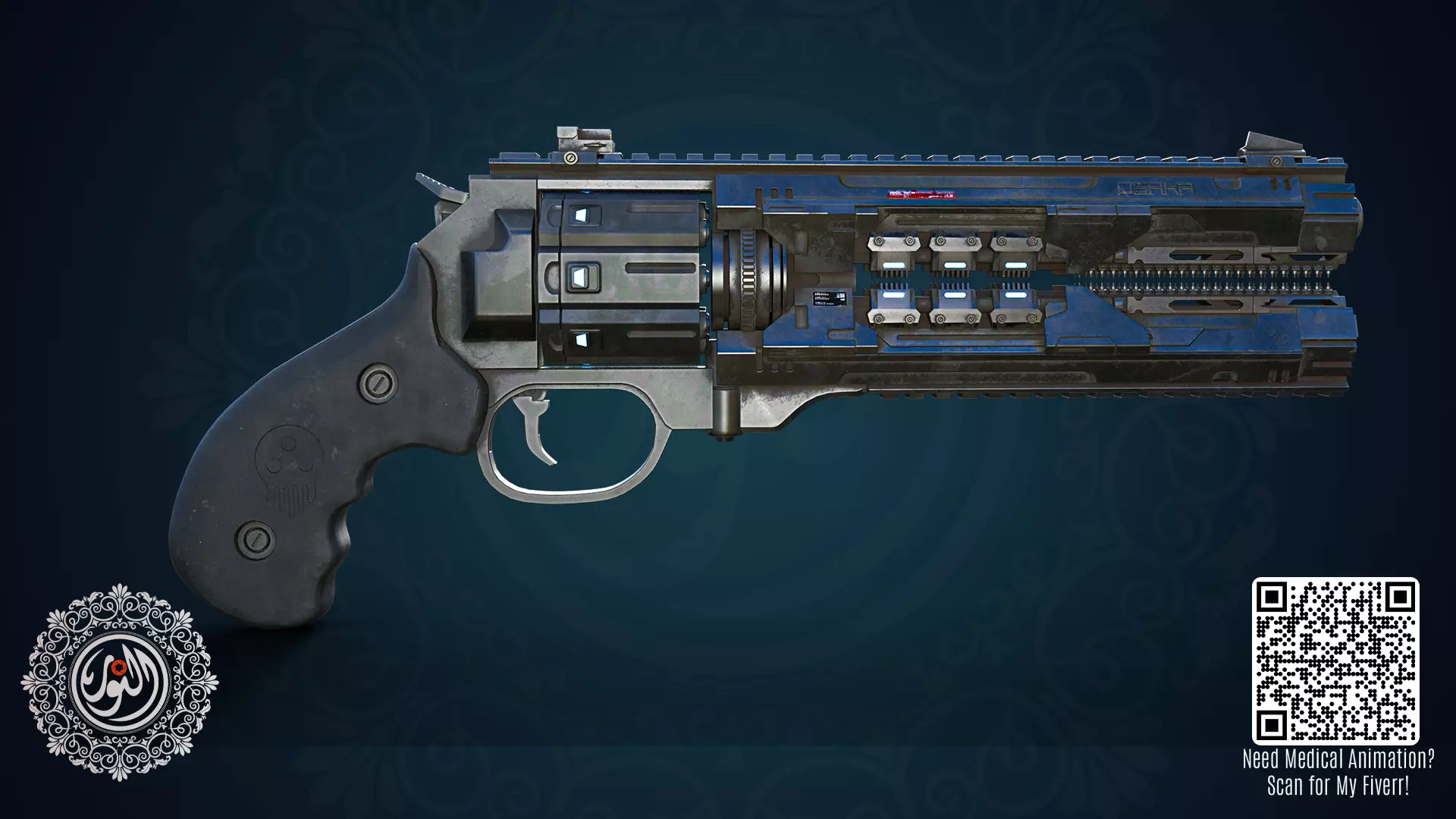 Game Ready Sci Fi Heavy Weapon Low-poly 3D model_0