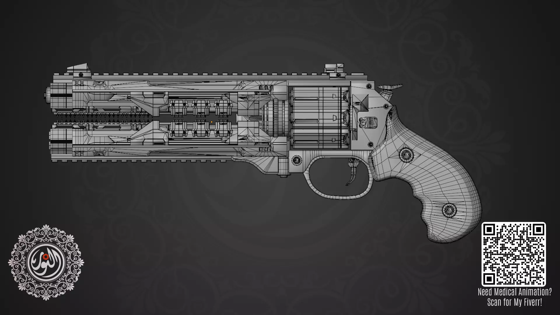 Game Ready Sci Fi Heavy Weapon Low-poly 3D model_5