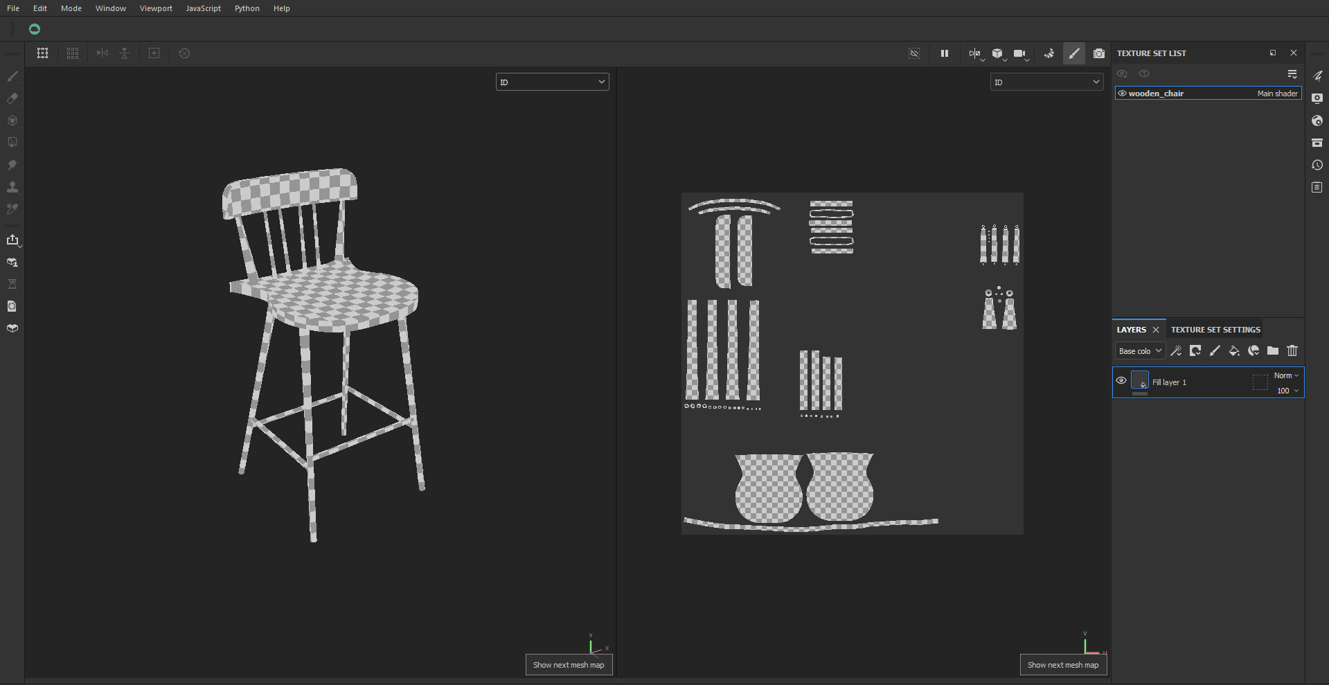 Bar Stool Counter Stool Low-poly 3D model_22