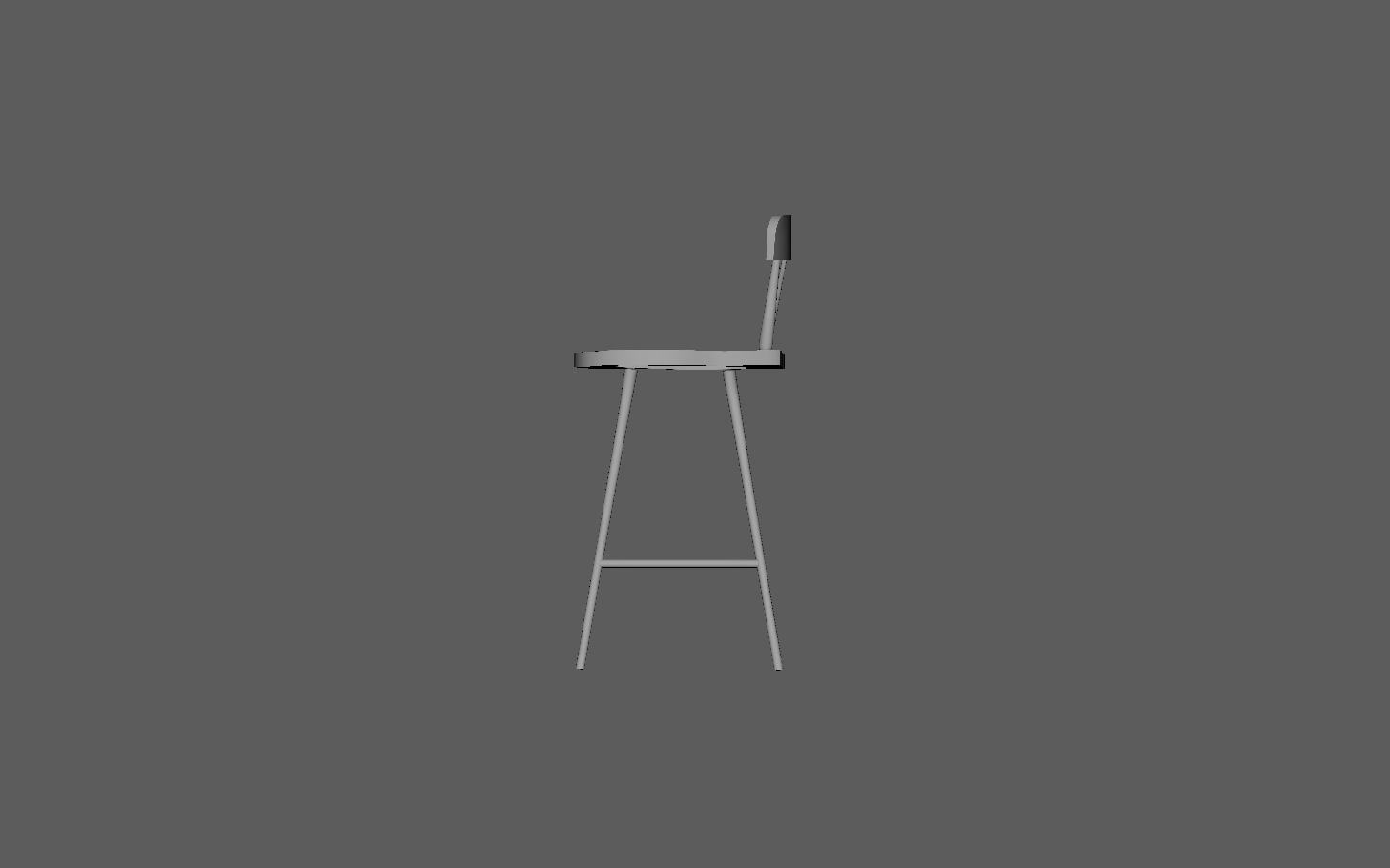 Bar Stool Counter Stool Low-poly 3D model_15