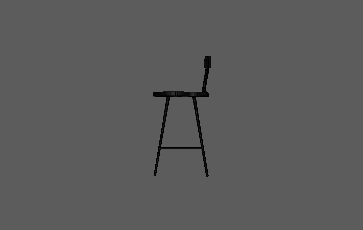 Bar Stool Counter Stool Low-poly 3D model_14