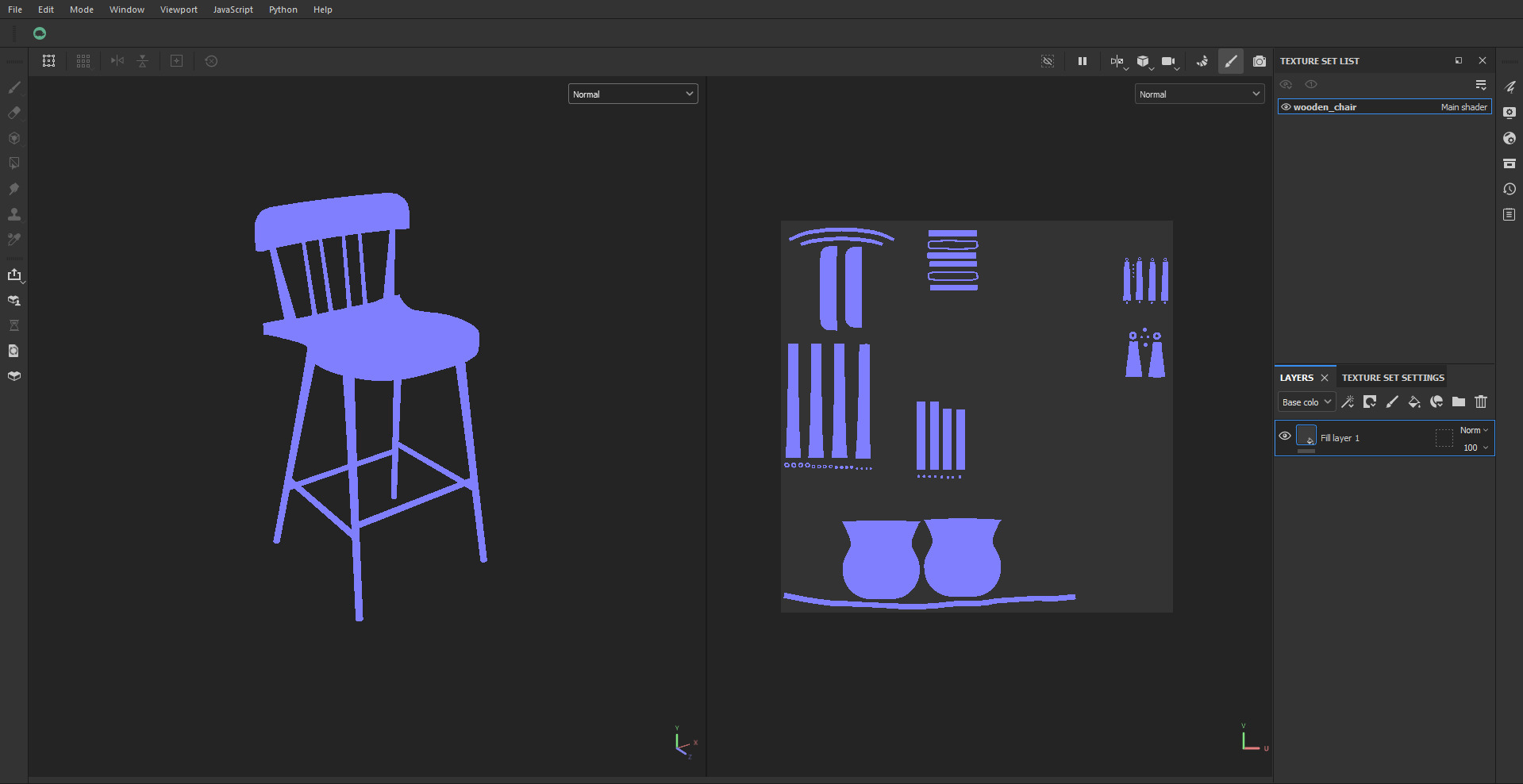 Bar Stool Counter Stool Low-poly 3D model_20