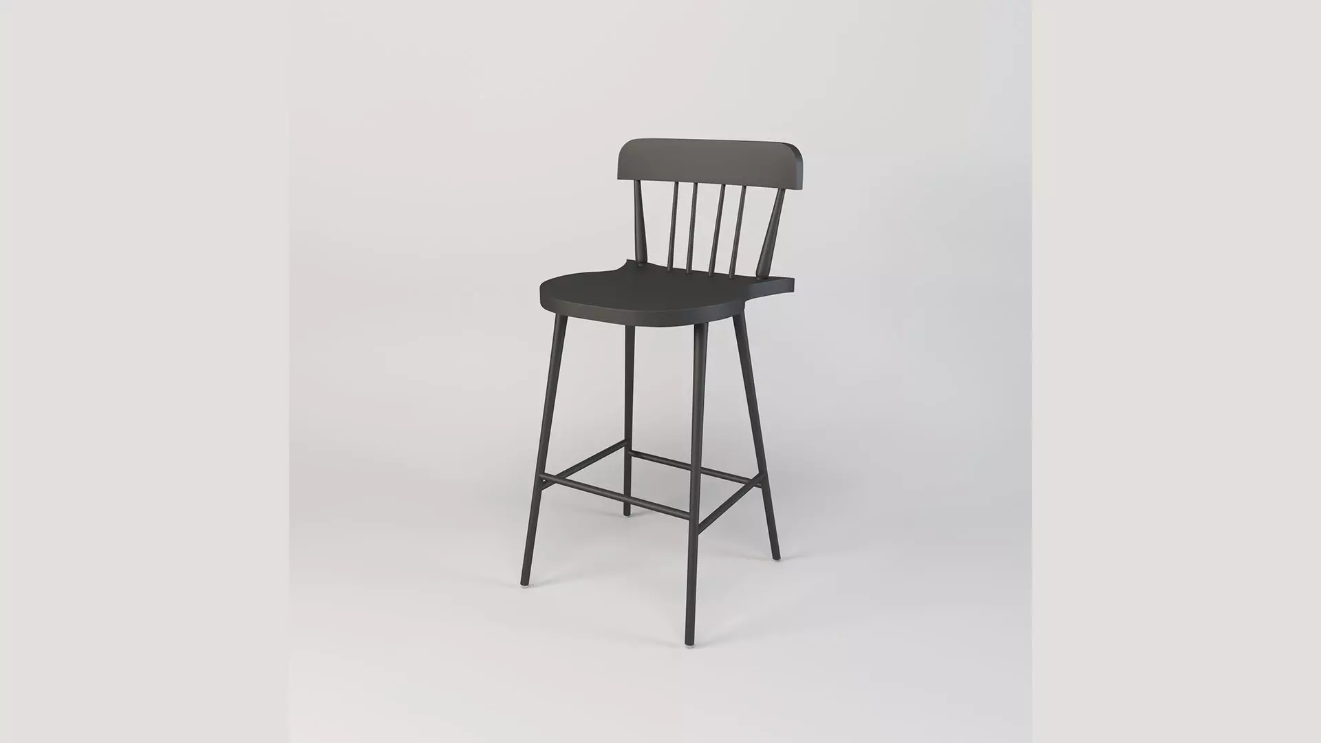 Bar Stool Counter Stool Low-poly 3D model_0