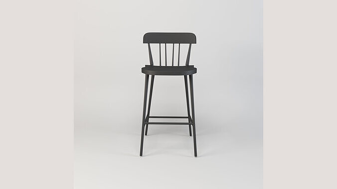 Bar Stool Counter Stool Low-poly 3D model 2