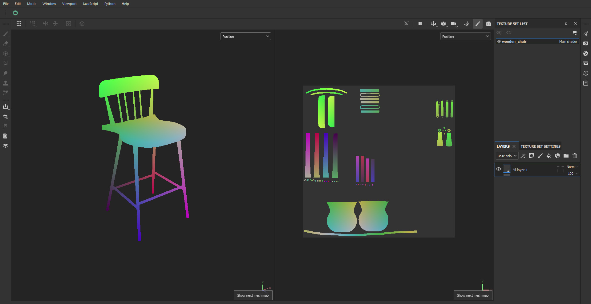 Bar Stool Counter Stool Low-poly 3D model_25