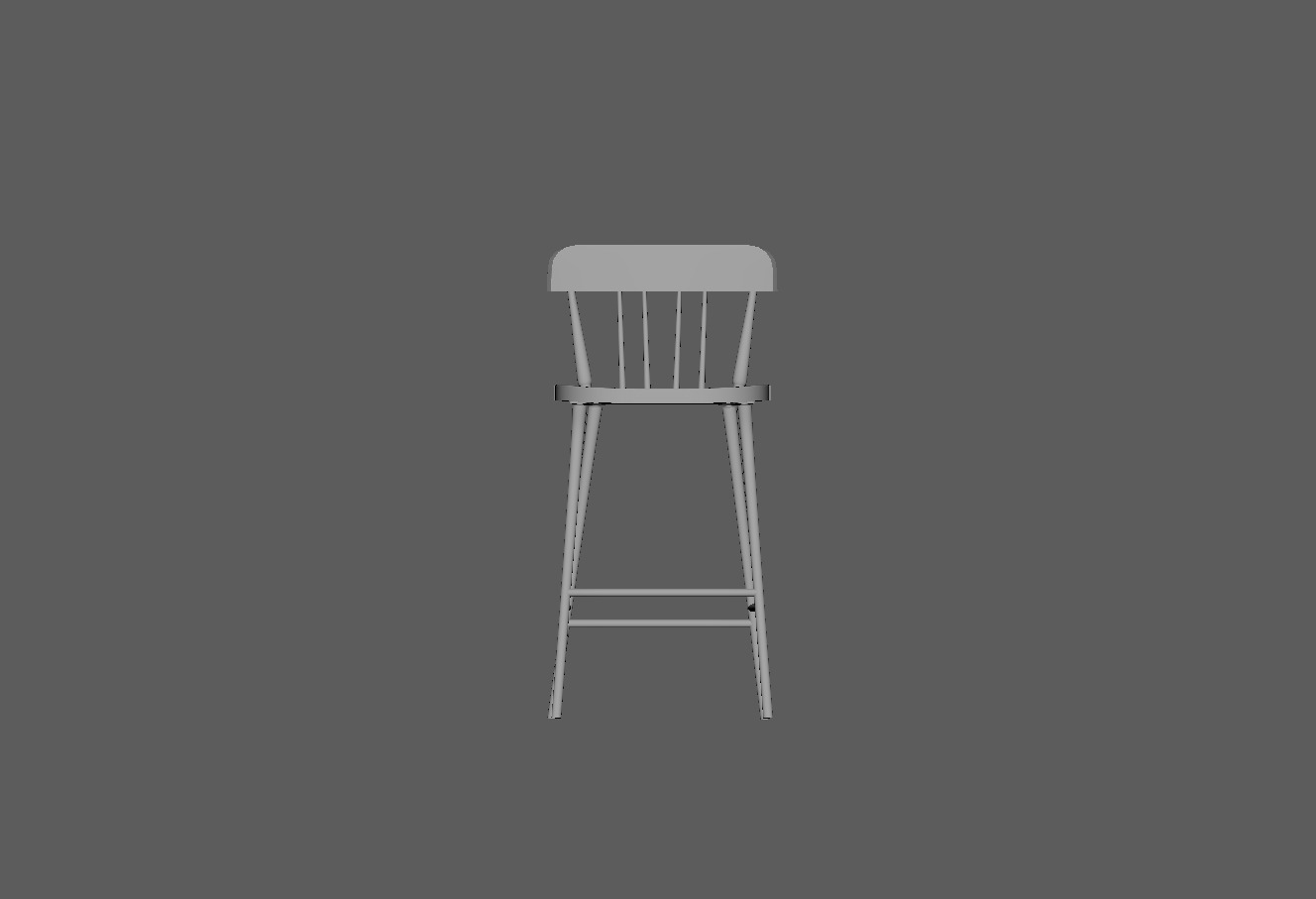 Bar Stool Counter Stool Low-poly 3D model_12