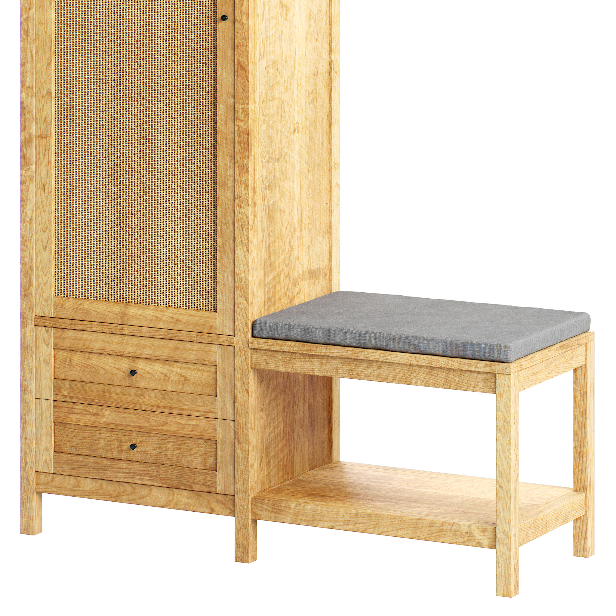 Wardrobe with bench Gabin and Waska 3D model_6