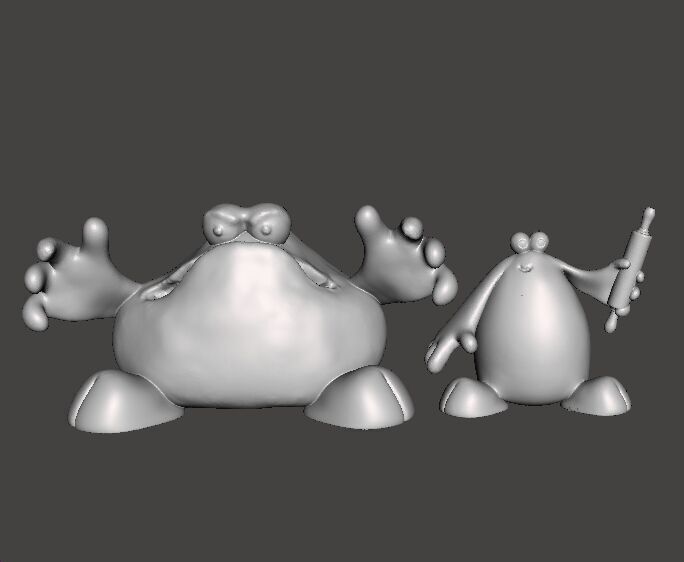 TRAP DOOR THE BIG RED THING FANTASY FIGURE MODEL TOY SCULPTURE 3D print model_3