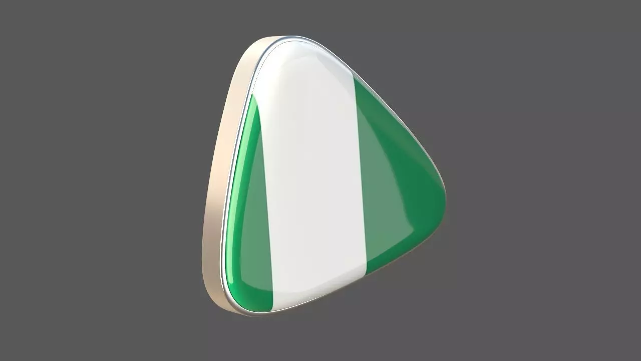 Nigeria flag icon 3D model_0