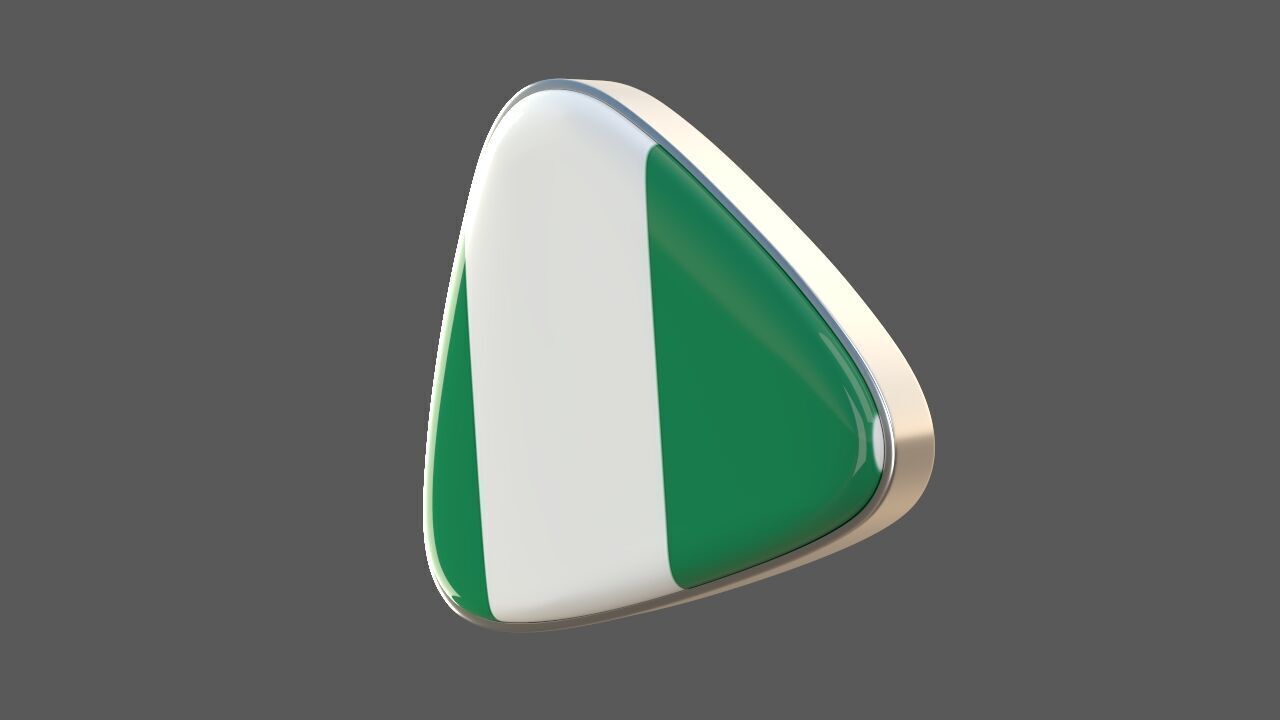 Nigeria flag icon 3D model_1
