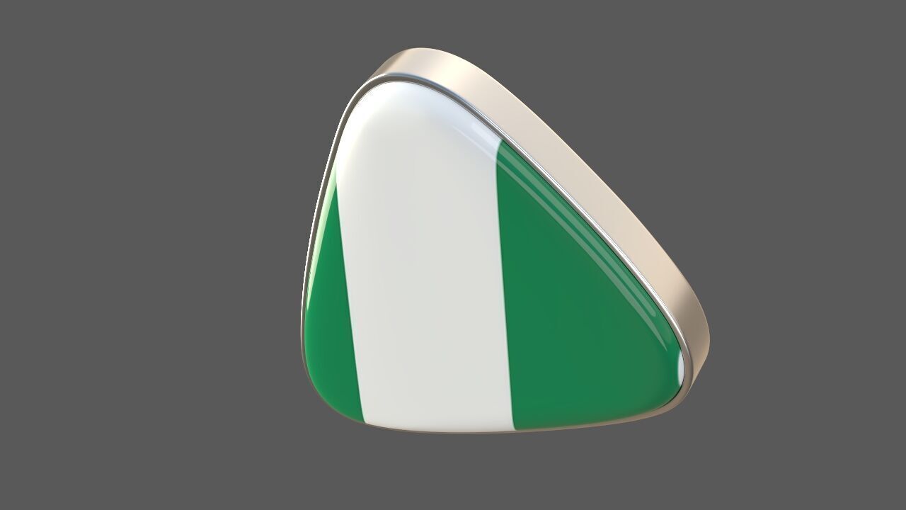 Nigeria flag icon 3D model_4
