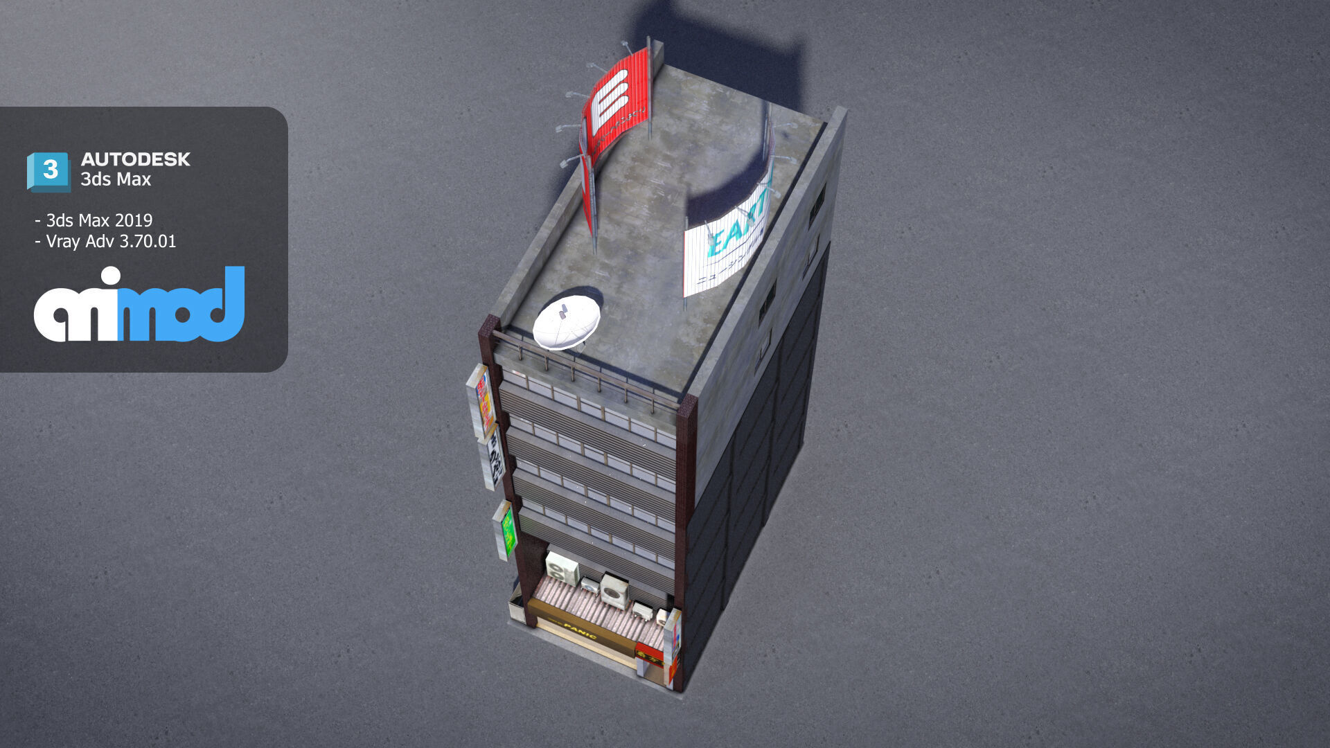 Japanese Building 0012 3D model_4