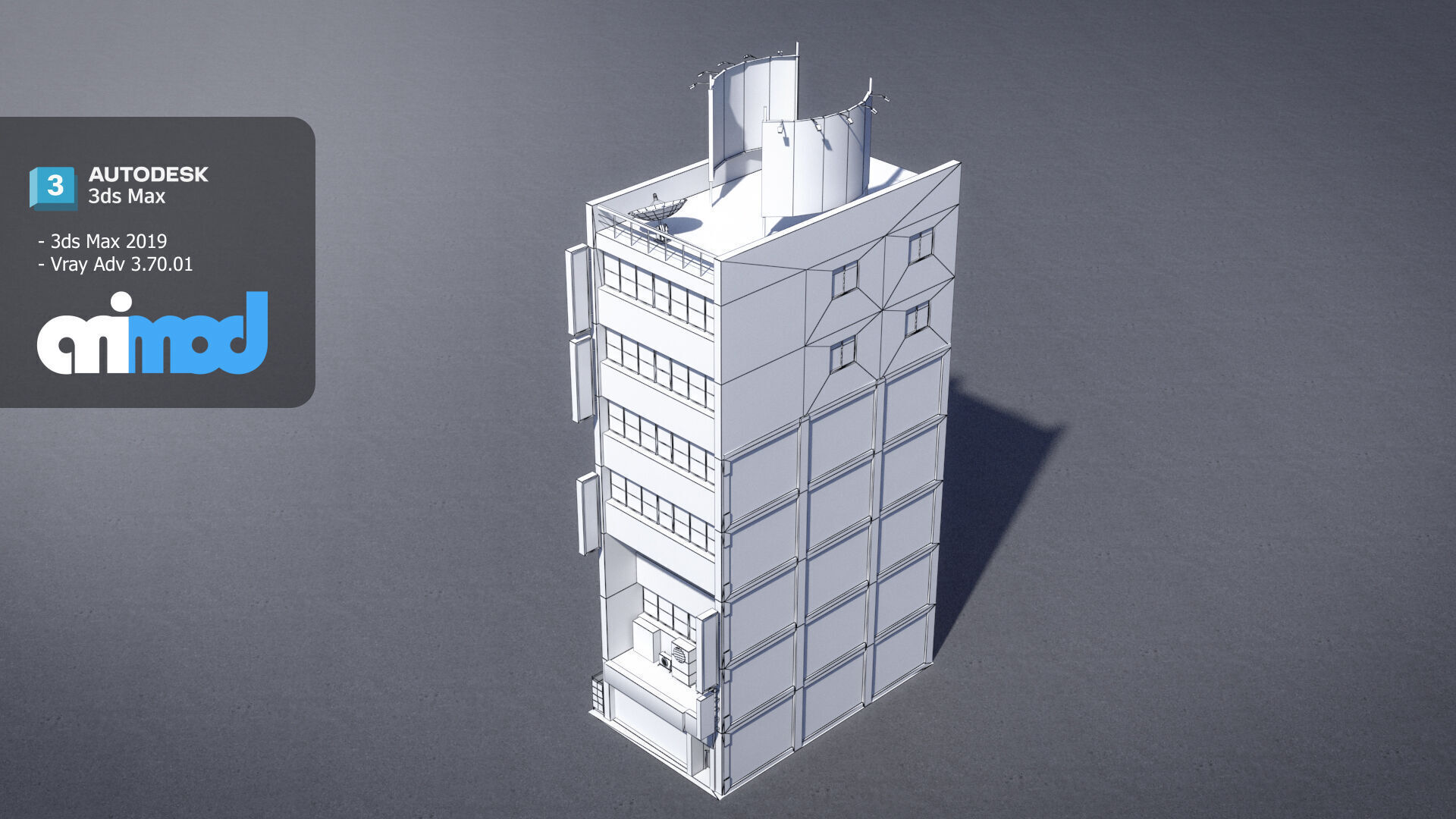 Japanese Building 0012 3D model_8