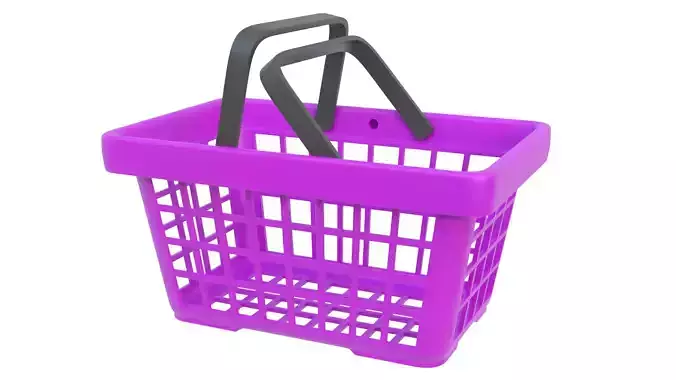Shopping basket 07 3D model