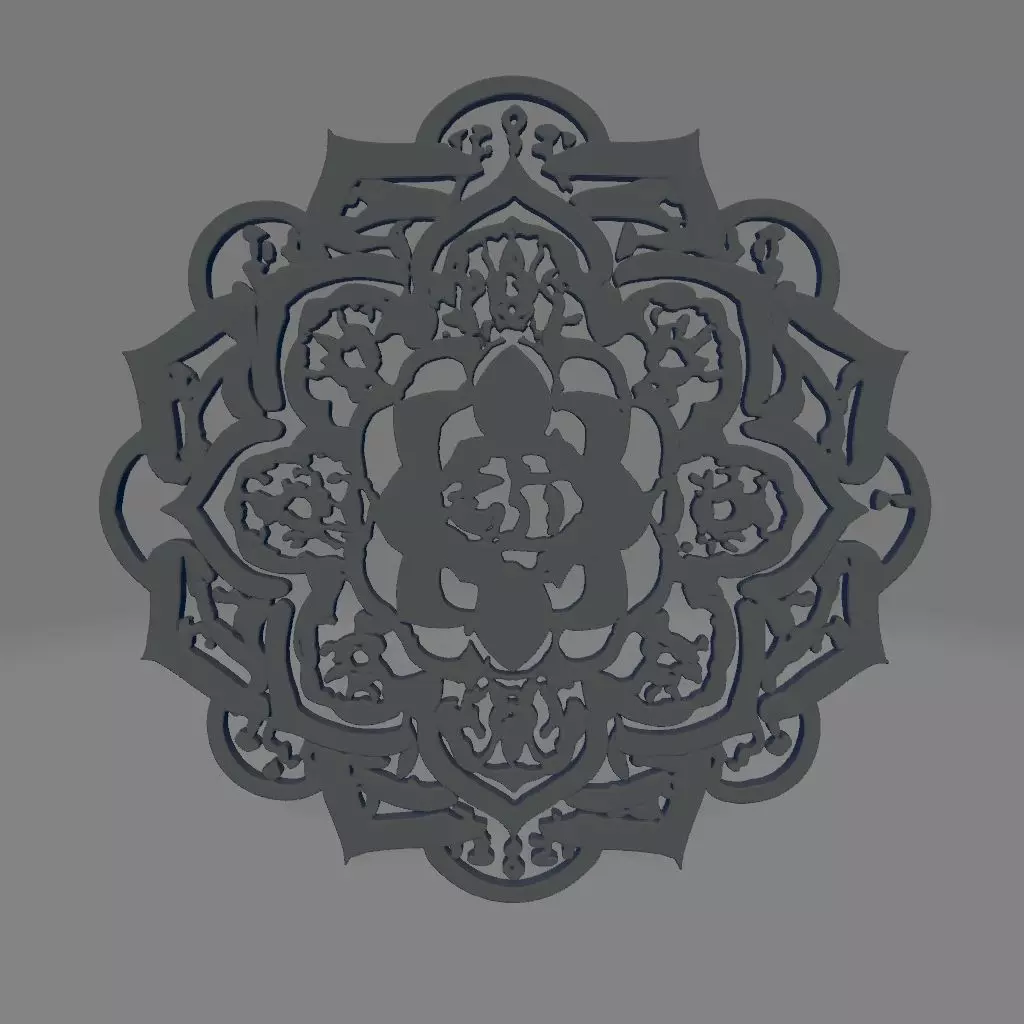 3 different Indian Mandala Coaster  3D print model_0