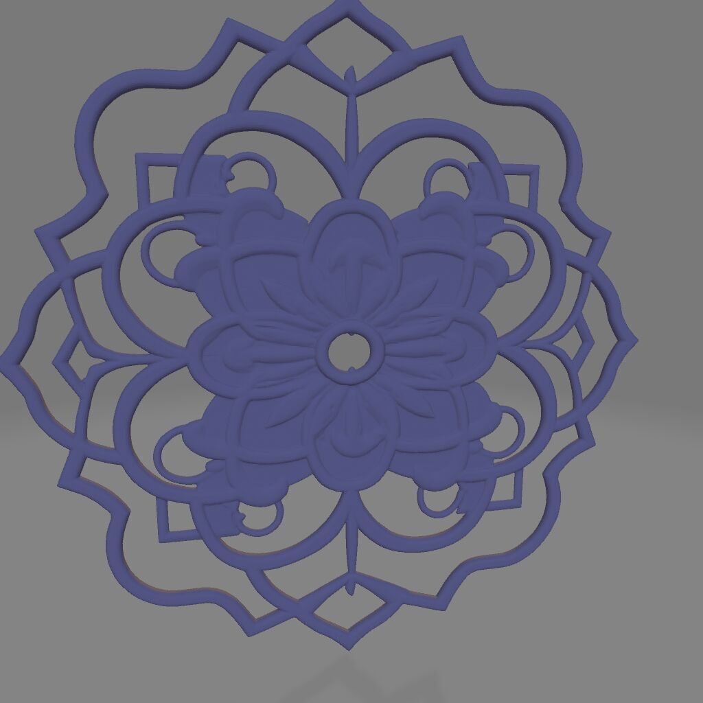 3 different Indian Mandala Coaster  3D print model_7